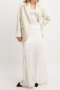 NA-KD Knitted Maxi Skirt - White