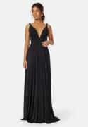 Goddiva Multi Tie Maxi Dress Black S (UK10)