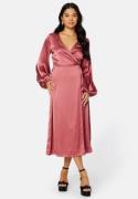 Bubbleroom Occasion Misha Satin Dress Dark dusty pink 44