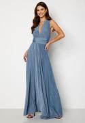 Goddiva Multi Tie Maxi Dress Light blue M (UK12)