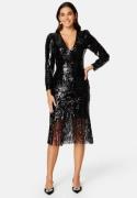 Y.A.S Flapper 7/8 Sequin Dress Black M