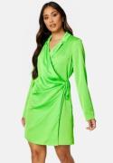 VILA Johanna Wrap Short Dress Jade Lime 34