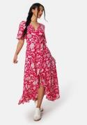 Happy Holly Ellinor long dress  red / Patterned 36/38