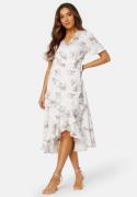 BUBBLEROOM Pauletta Wrap Dress Offwhite / Patterned 40