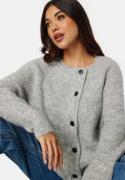 SELECTED FEMME Slflulu LS knit short cardigan Light Grey Melange S