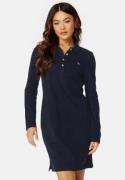 GANT Slim Shield LS Pique Dress Blue S