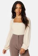 BUBBLEROOM Miriam Balloon Sleeve Top Light beige S