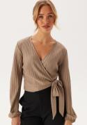 BUBBLEROOM Jolie Wrap Top Nougat XS