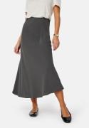 Pieces Pcfranan HW Midi Skirt Dark grey L