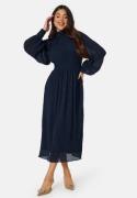 Bubbleroom Occasion Structured high neck midi dress Dark blue 40