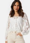 VERO MODA Vmgabena L/S lace shirt Cloud Dancer S