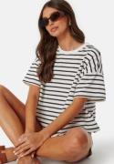 Pieces Pcchilli Summer Sweat Stripe Cloud Dancer Stripes:W. Black XL