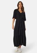 BUBBLEROOM Butterfly Sleeve Viscose Dress Black 36