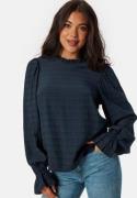 BUBBLEROOM Viscose Frill Blouse Navy 44