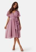 Goddiva Flutter Chiffon Midi Dress Lavender XXS (UK6)