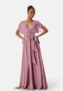 Goddiva Flutter Chiffon Maxi Dress Lavender XL (UK16)