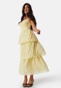 Bubbleroom Occasion Frill Strap Dress Light yellow 42