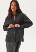 BUBBLEROOM Button Structure Shirt Dark grey S