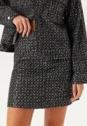 Pieces Pcroberta Hw Mini Sequins Skir Grey Denim XS