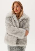 ONLY Onlrubina Faux Fur Jacket  Grey Violet/Steeple Gre L