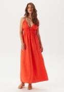 BUBBLEROOM Tie Strap Maxi Dress   red M