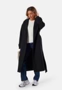 BUBBLEROOM Belted Wool Blend Coat Black M