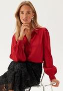 BUBBLEROOM Puff Sleeve Shirt Red 40