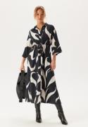 Object Collectors Item Objdemia Lo 3/4 LONG SHIRT DRE Black Aop:white ...