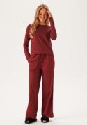 Calvin Klein L/S SLEEP SET (COTTON TEE/PANT) Geq Syrah (tee) / Syrah S