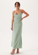 Bubbleroom Occasion Waterfall Satin Ankle dress Dusty green 46