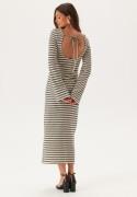 BUBBLEROOM Striped Maxi Dress Black/Offwhite M