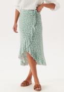 Happy Holly Selima Frill Wrap Skirt Green/Floral 44/46