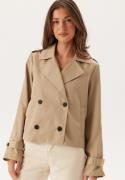 VILA Viaddison L/S SHORT TRENCHCOAT Savannah Tan 42