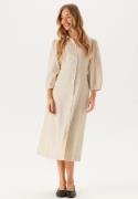 YAS Yasflaxy 3/4 LINEN SHIRT DRESS Birch 38