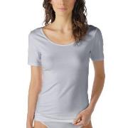 Mey Cotton Pure Short-Sleeved Top Gråmelerad bomull 42 Dame