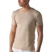 Mey Dry Cotton Functional Rounded Neck Shirt Beige Small Herre