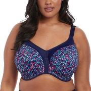 Elomi BH Energise Underwire Sport Support Bra Marine mønster G 80 Dame