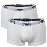 Emporio Armani 2P Stretch Cotton Trunk Hvit bomull Large Herre