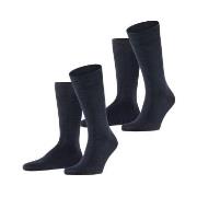 Falke Strømper 2P Happy Socks Marine Str 43/46 Herre