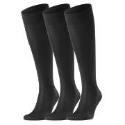 Falke Strømper 3P Tiago Knee-high Svart bomull Str 43/44 Herre