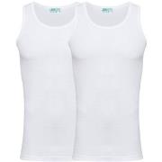 JBS 2P Organic Cotton Singlet Hvit økologisk bomull Large Herre