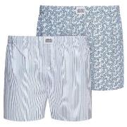 Jockey 2P Woven Boxer Shorts Blå/Hvit bomull XX-Large Herre