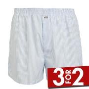Jockey Woven Poplin Boxer Shorts Hvit m Rand bomull Medium Herre