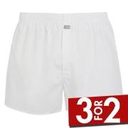 Jockey Woven Poplin Boxer Shorts Hvit bomull Medium Herre