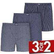 Jockey 3P Woven Soft Poplin Boxer Shorts Marine bomull Medium Herre