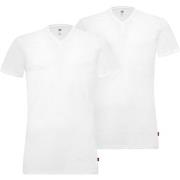 Levis 2P Base V-Neck T-shirt Hvit bomull Large Herre