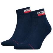 Levis Strømper 2P Sport Mid Cut Sock Mørkblå Str 35/38