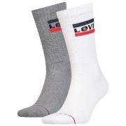 Levis Strømper 2P Sport Regular Cut Sock Hvit/Grå Str 39/42