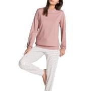 Calida Sweet Dreams Pyjama With Cuff Rosa stripet bomull Large Dame