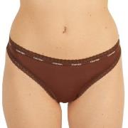 Calvin Klein Truser Bottoms Up Refresh Thong Mørkbrun  polyamid Small ...